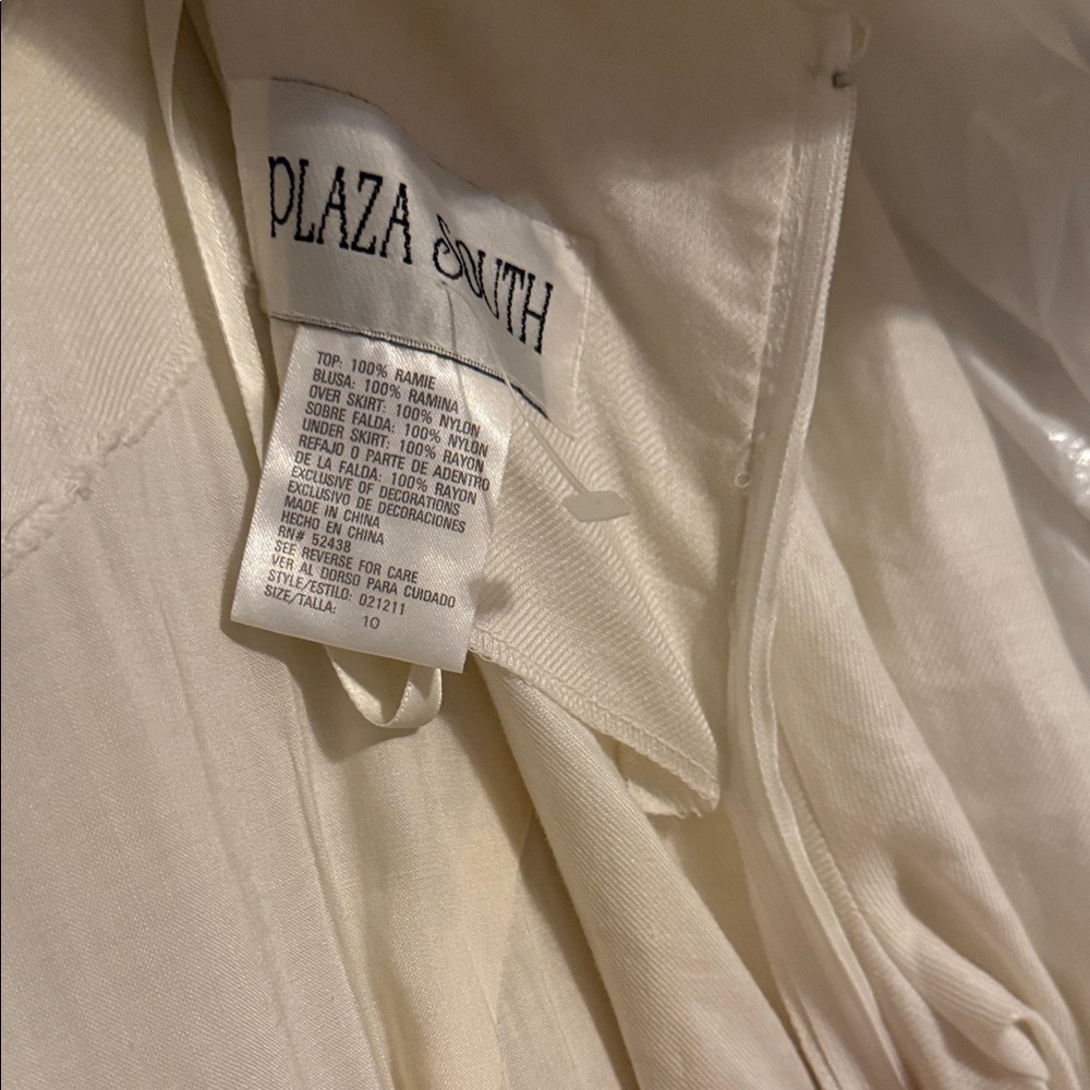 NWT Elegant Cream Dress Vintage Size 10 cottagecore - Picture 5 of 5